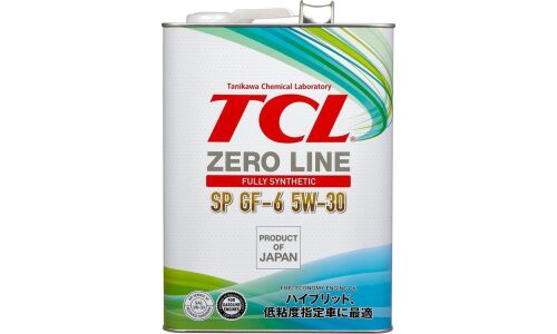 Масло моторное TCL Zero Line 5w30, синтетическое, API SP, ILSAC GF-6A, для бензинового двигателя, 4л, арт. Z0040530SP