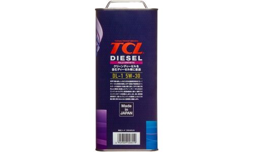 Масло моторное TCL Diesel 5w30, синтетическое, JASO DL-1, для дизельного двигателя, 4л, арт. D0040530
