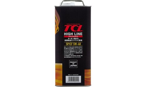Масло моторное TCL High Line 5w40, синтетическое, API SP/CF, универсальное, 4л, арт. H0040540SP