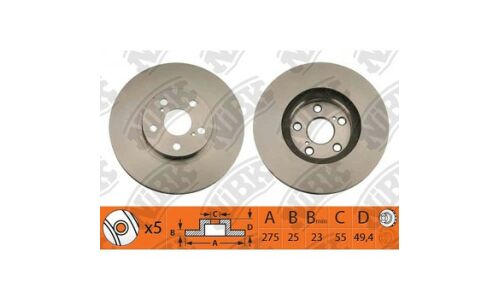 Тормозной диск NiBk, арт. RN1142