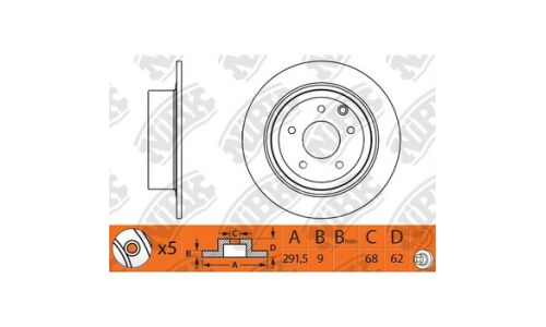 Тормозной диск NiBk, арт. RN1302
