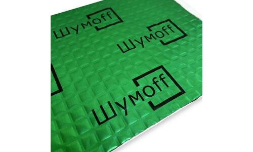 Вибропоглощающий материал Шумoff M2, толщина 2мм, 3.4кг/м², КМП 0.22, лист 370х270мм, арт. 0137001