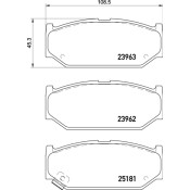 Колодки тормозные дисковые Nisshinbo передние, комплект на ось (4 шт), арт. NP9009 (PF-9529)