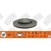 Тормозной диск NiBk, арт. RN1424