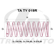 Пружина подвески TrustAuto усиленная, задняя, арт. TA TY 019R