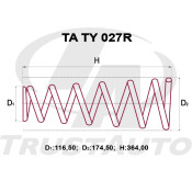 Пружина подвески TrustAuto усиленная, задняя, арт. TA TY 027R