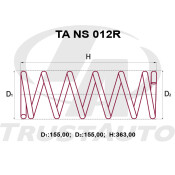 Пружина подвески TrustAuto усиленная, задняя, арт. TA NS 012R
