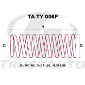Пружина подвески TrustAuto усиленная, передняя, арт. TA TY 006F