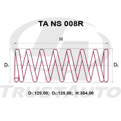 Пружина подвески TrustAuto усиленная, задняя, арт. TA NS 008R