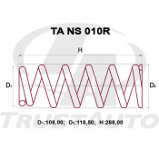 Пружина подвески TrustAuto усиленная, задняя, арт. TA NS 010R