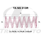 Пружина подвески TrustAuto усиленная, задняя, арт. TA NS 013R