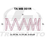 Пружина подвески TrustAuto усиленная, задняя, арт. TA MB 001R