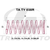 Пружина подвески TrustAuto усиленная, задняя, арт. TA TY 038R