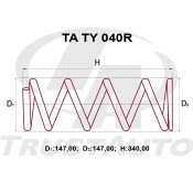 Пружина подвески TrustAuto усиленная, задняя, арт. TA TY 040R