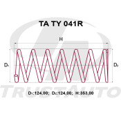 Пружина подвески TrustAuto усиленная, задняя, арт. TA TY 041R