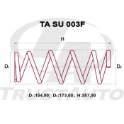 Пружина подвески TrustAuto усиленная, передняя, арт. TA SU 003F