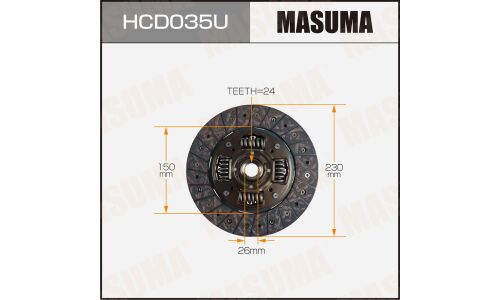 Диск сцепления Masuma (230х150х26х24.0мм), арт. HCD035U