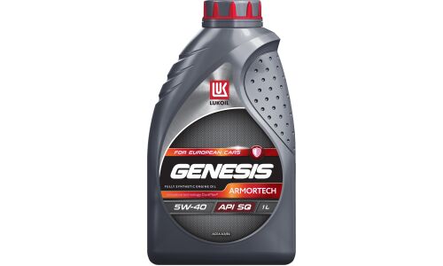 Масло моторное Лукойл Genesis Armortech 5w40, синтетическое, API SQ/CF, ACEA A3/B3/B4, универсальное, 1л, арт. 2255947