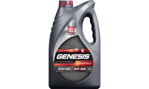 Масло моторное Лукойл Genesis Armortech 5w40, синтетическое, API SQ/CF, ACEA A3/B3/B4, универсальное, 4л, арт. 2255948