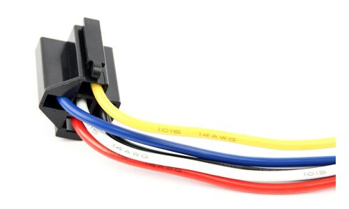 Реле автомобильное ACV RM37-1701, 12В(14В), 30/40А, 5-контактное, герметичный корпус, +колодка RM37-1702 в комплекте