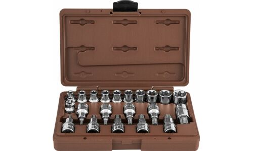 Набор торцевых головок Ombra, под размеры 1/2" и 3/8", комплект 22 предмета, арт. 55582