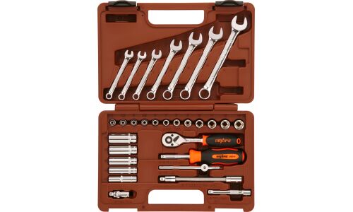 Набор инструментов Ombra, под размер 1/4", комплект 30 предметов, арт. 55482