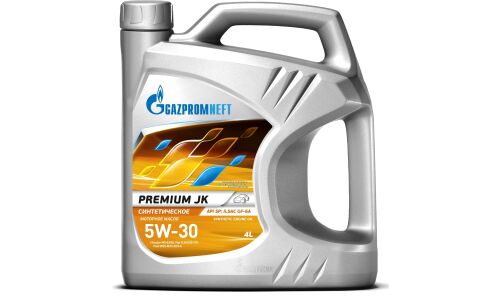 Масло моторное Gazpromneft Premium JK 5w30, синтетическое, API SP, ILSAC GF-6A, для бензинового двигателя, 4л, арт. 253142506