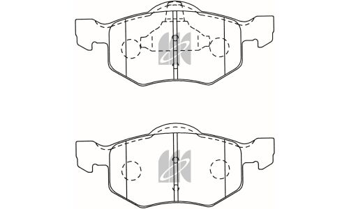 Колодки тормозные дисковые Kashiyama, передние, комплект на ось (4 шт), арт. D3114