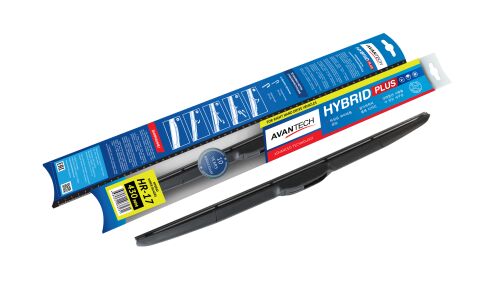 Щетка стеклоочистителя Avantech Hybrid Plus 430мм (17") гибридная, всесезонная, с графитовым напылением, со спойлером, для праворульных авто, крепление J-Hook, 1 шт, арт. HR-17