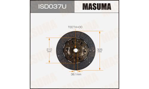 Диск сцепления Masuma, арт. ISD037U
