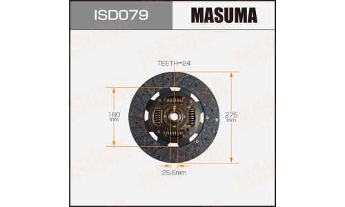 Диск сцепления Masuma (275х180х24х25.6мм), арт. ISD079