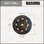Диск сцепления Masuma (275х180х21х28.9мм), арт. ISD139U