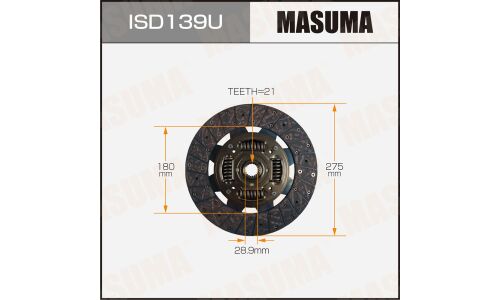 Диск сцепления Masuma (275х180х21х28.9мм), арт. ISD139U