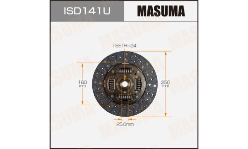 Диск сцепления Masuma (250х160х24х25.6мм), арт. ISD141U