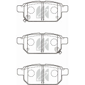 Колодки тормозные дисковые Kashiyama, задние, комплект на ось (4 шт), арт. D9066M