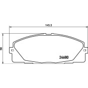 Колодки тормозные дисковые Nisshinbo передние, комплект на ось (4 шт), арт. NP1059 (PF-1516)