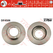 Тормозной диск TRW, арт. DF4506 Тормозной диск TRW, арт. DF4506