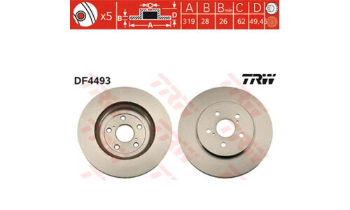 Тормозной диск TRW, арт. DF4493