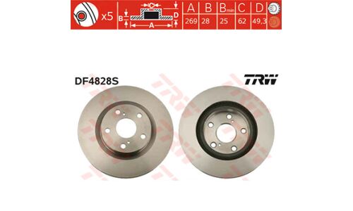 Тормозной диск TRW, арт. DF4828S