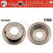 Тормозной диск TRW, арт. DF4483 Тормозной диск TRW, арт. DF4483