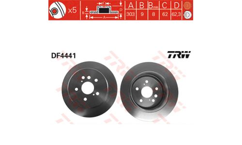 Тормозной диск TRW, арт. DF4441