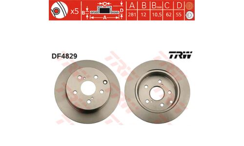 Тормозной диск TRW, арт. DF4829