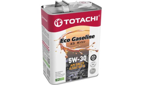 Масло моторное Totachi Eco Gasoline 5w30 полусинтетическое, API SN/CF, ILSAC GF-5, универсальное, 4л, арт. 10804
