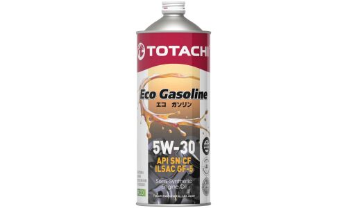 Масло моторное Totachi Eco Gasoline 5w30 полусинтетическое, API SN/CF, ILSAC GF-5, универсальное, 1л, арт. 10801