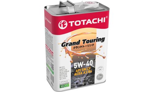 Масло моторное Totachi Grand Touring 5w40 синтетическое, API SN/CF, ACEA A3/B4, универсальное, 4л, арт. 11904