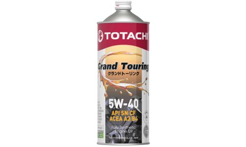 Масло моторное Totachi Grand Touring 5w40 синтетическое, API SN/CF, ACEA A3/B4, универсальное, 1л, арт. 11901