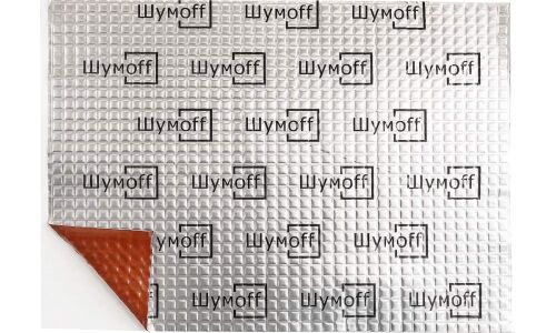Вибропоглощающий материал Шумoff Light 2, толщина 2мм, 2.4кг/м², КМП 0.18, лист 370х270мм, арт. 0137004