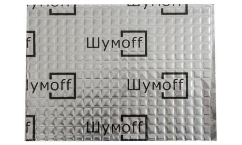 Вибропоглощающий материал Шумoff Light 2, толщина 2мм, 2.4кг/м², КМП 0.18, лист 370х270мм, арт. 0137004