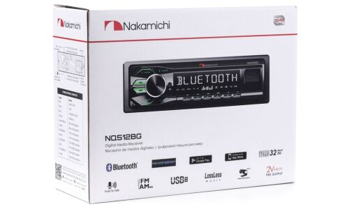 Автомагнитола Nakamichi NQ512BG, 1 DIN, USB/AUX/Bluetooth, 4х50Вт, пульт ДУ, зелёная подсветка