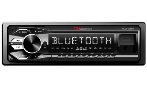 Автомагнитола Nakamichi NQ512BW, 1 DIN, USB/AUX/Bluetooth, 4х50Вт, пульт ДУ, белая подсветка